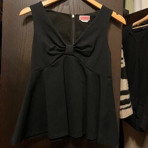 Kate Spade Black Sleeveless Blouse with Bow